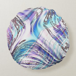 青みがかった牡蠣のスケッチ ラウンドクッション