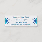 青みがかった目の花 スキニー名刺 (裏面)