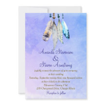 青みがかった紫の水色結婚の羽