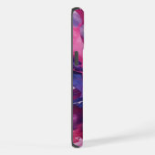 青みがかった紫の白い液体の電話箱 iPhoneケース (右側面)