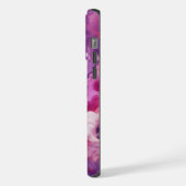 青みがかった紫の白い液体の電話箱 iPhoneケース (左側面)