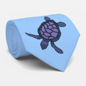 青みがかった紫色のウミガメのネクタイ ネクタイ (ロール)