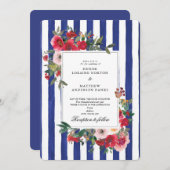 青みがかった色のウェディング招待状 招待状 (正面/裏面)