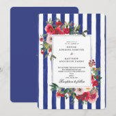 青みがかった色の結婚式招待状 招待状 (正面/裏面)