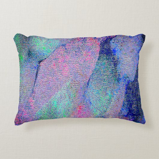 青みがかった青みがかった擦り切れたしわ絵を描の付いた革のスタイル アクセントクッション (正面)