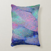 青みがかった青みがかった擦り切れたしわ絵を描の付いた革のスタイル アクセントクッション (正面(垂直))