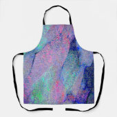 青みがかった青みがかった擦り切れたしわ絵を描の付いた革のスタイル エプロン (正面)