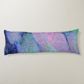 青みがかった青みがかった擦り切れたしわ絵を描の付いた革のスタイル ボディピロー (裏面)