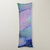 青みがかった青みがかった擦り切れたしわ絵を描の付いた革のスタイル ボディピロー (裏面 (縦))