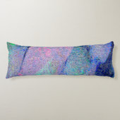 青みがかった青みがかった擦り切れたしわ絵を描の付いた革のスタイル ボディピロー (正面)