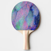 青みがかった、しわ擦り切れたの絵を描付いた革の効果 卓球ラケット (裏面)