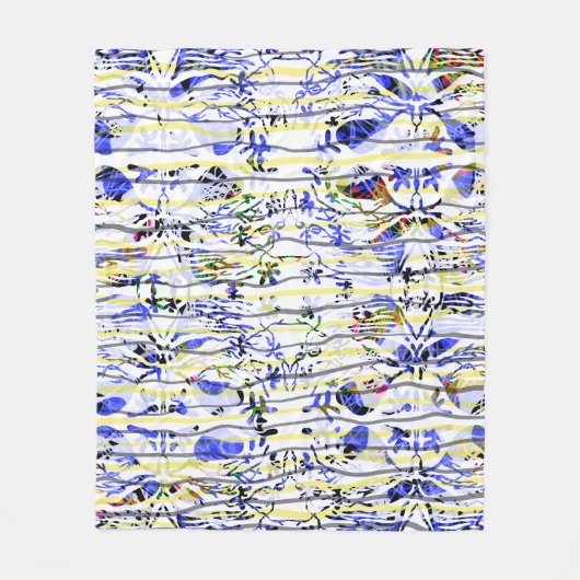 青みがかった フリースブランケット (正面)