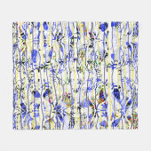 青みがかった フリースブランケット (正面(横))