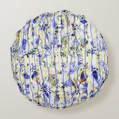 青みがかった ラウンドクッション (裏面)