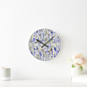 青みがかった ラウンド壁時計 (ホーム)