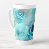 青みすぼらしいシックなエフェメラデザインシリーズ7 カフェラテマグ (左アングル)