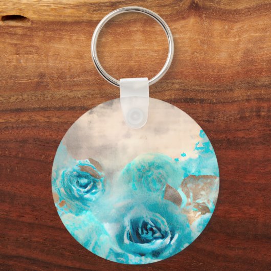 青みすぼらしいシックなエフェメラデザインシリーズ7 キーホルダー (正面)