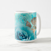 青みすぼらしいシックなエフェメラデザインシリーズ7 コーヒーマグカップ (正面右)