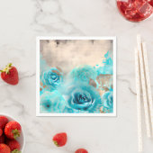 青みすぼらしいシックなエフェメラデザインシリーズ7 スタンダードカクテルナプキン (インサイチュ)