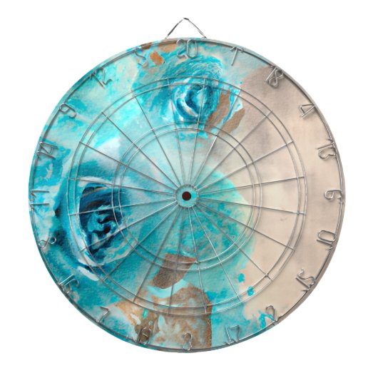 青みすぼらしいシックなエフェメラデザインシリーズ7 ダーツボード (正面)