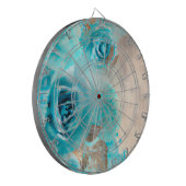 青みすぼらしいシックなエフェメラデザインシリーズ7 ダーツボード (正面左)