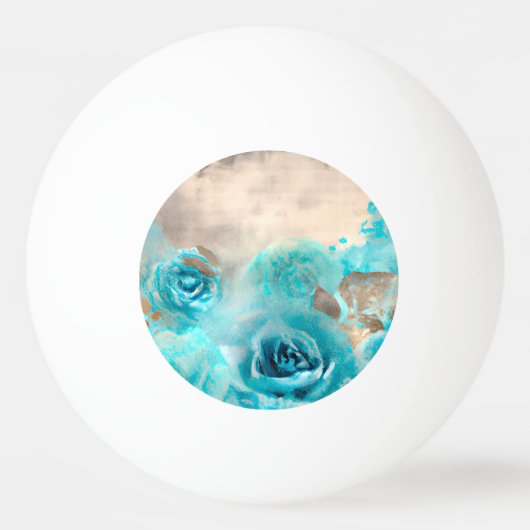 青みすぼらしいシックなエフェメラデザインシリーズ7 卓球ボール (正面)