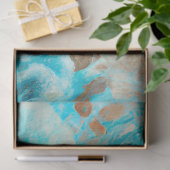 青みすぼらしいシックなエフェメラデザインシリーズ7 薄葉紙 (ギフト)