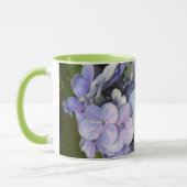 青みのある紫陽花のマグカップ マグカップ (左)