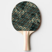 青みを帯びた灰色のれんが効果、濃い黒点の下に線 卓球ラケット (裏面)