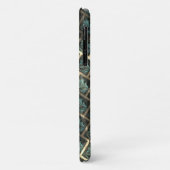 青みを帯びた灰色のれんが効果、濃い黒点の下に線 Case-Mate iPhoneケース (裏面/左)