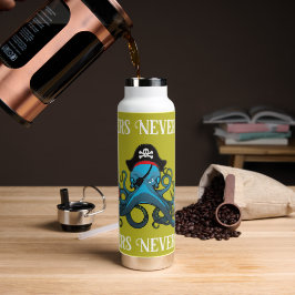 青やる気を起こさせるい怒たこ海賊 ウォーターボトル