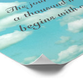 青やる気を起こさせる空の写真にポスターzen引用文 ポスター (角)