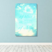 青や白の雲の空が見える キャンバスプリント (インサイチュ (ウッドフロア))