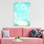 青や白の雲の空が見える キャンバスプリント (インサイチュ (リビング))