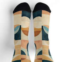 青や茶色の幾何学的な形状の背景