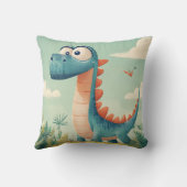 青よくはしゃぐ恐竜枕子供へ クッション (裏面)