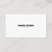 青よくはしゃぐ白ピエロ顔絵画 名刺 (裏面)