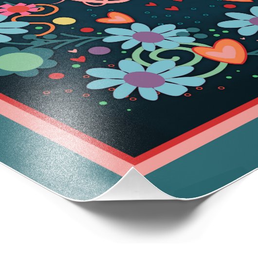 青よくはしゃぐ色のフラ感動的イかわいらし フォトプリント            (角)