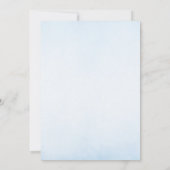 青よくはしゃぐ茶色のクマ曇り空の赤ちゃんシャワー 招待状 (裏面)