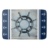 青をテーマ航海のにした バスマット (正面)