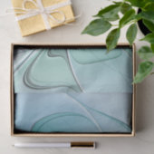 青を使用した抽象的なモダンフラクタルアート 薄葉紙 (ギフト)