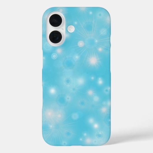 青を基調としたシンプルで可愛らしい白い輝きの雪の結晶 Case-Mate iPhoneケース (裏面)
