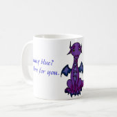 青を感じるドラゴンか。 コーヒーマグカップ (正面左)