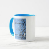 青を感じる時; 調べて下さい(美しい空で) マグカップ (正面左)