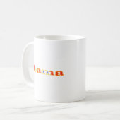 青を持つオバマName Burningの大統領のオレンジ コーヒーマグカップ (正面左)