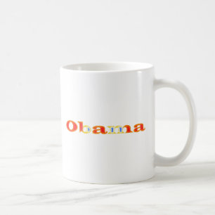 青を持つオバマName Burningの大統領のオレンジ コーヒーマグカップ