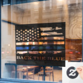 青を支援する カーデカール ウィンドウサイン (カフェ窓)