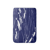 青を水中に泳いでいる魚 バスマット (正面縦)