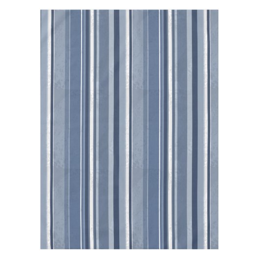 青を縞で飾ります テーブルクロス (正面)