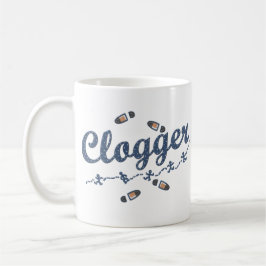 青を詰らせるCloggerのダンサーの靴 コーヒーマグカップ
